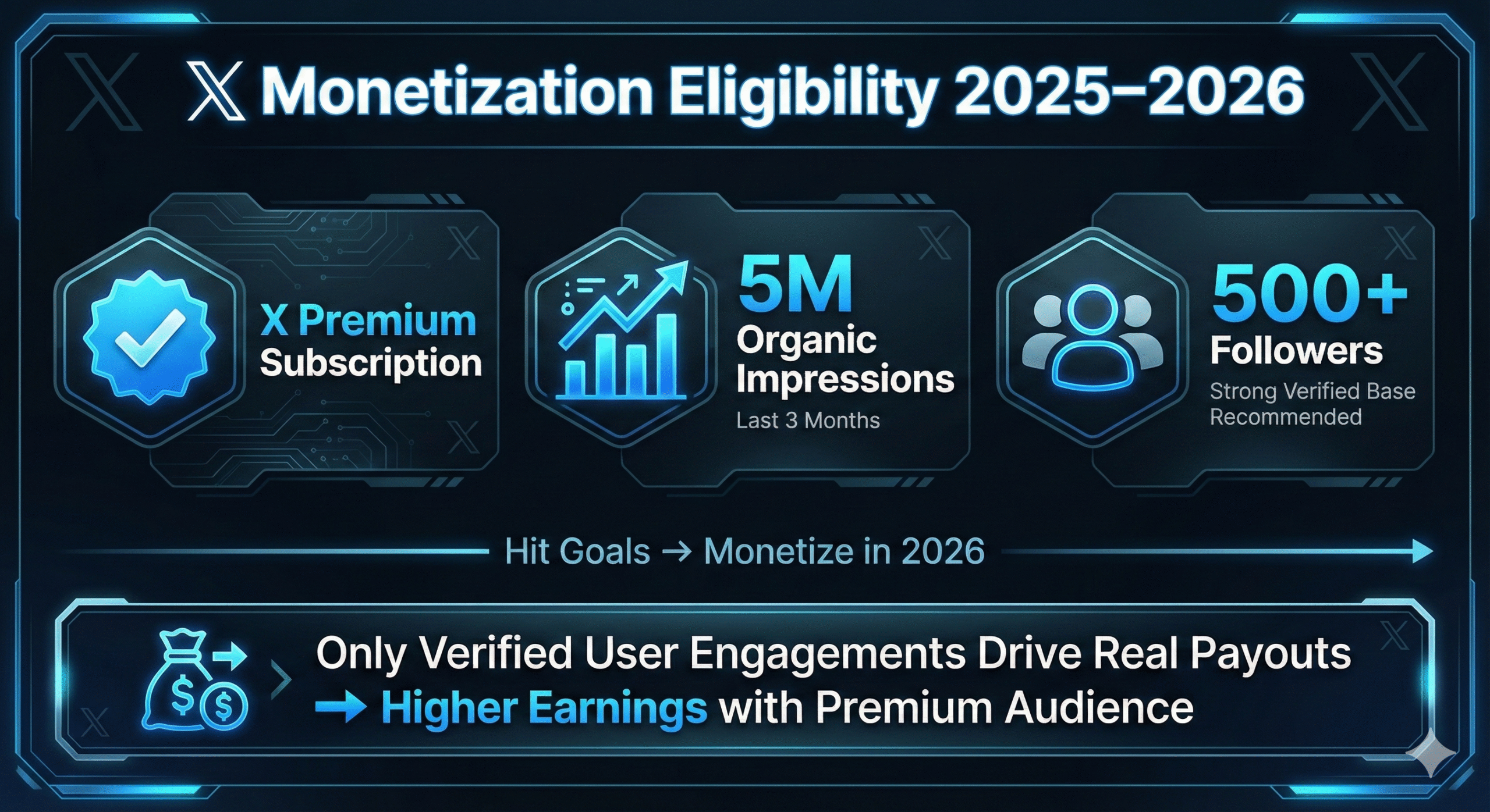 X Monetization Requirements Infographic